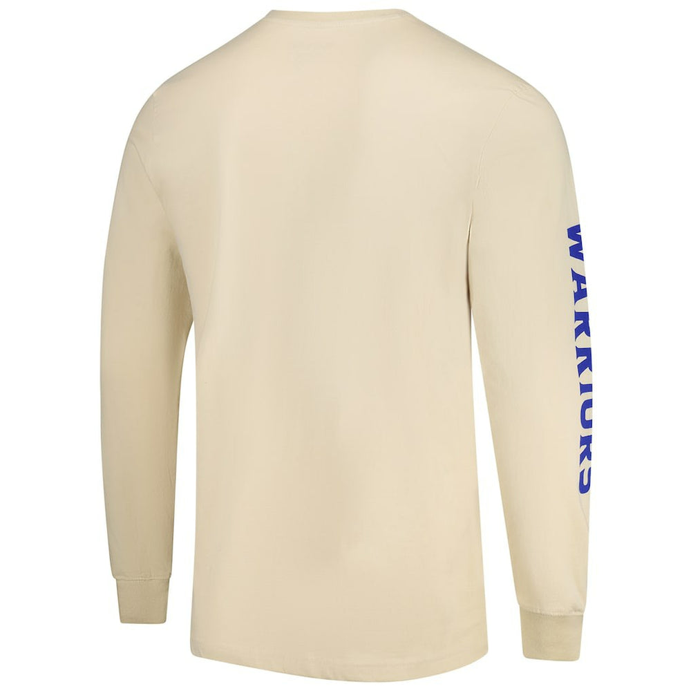 NBA - Golden State Warriors Sportiqe Unisex Wales Heavyweight Pocket Long Sleeve T-Shirt - Cream