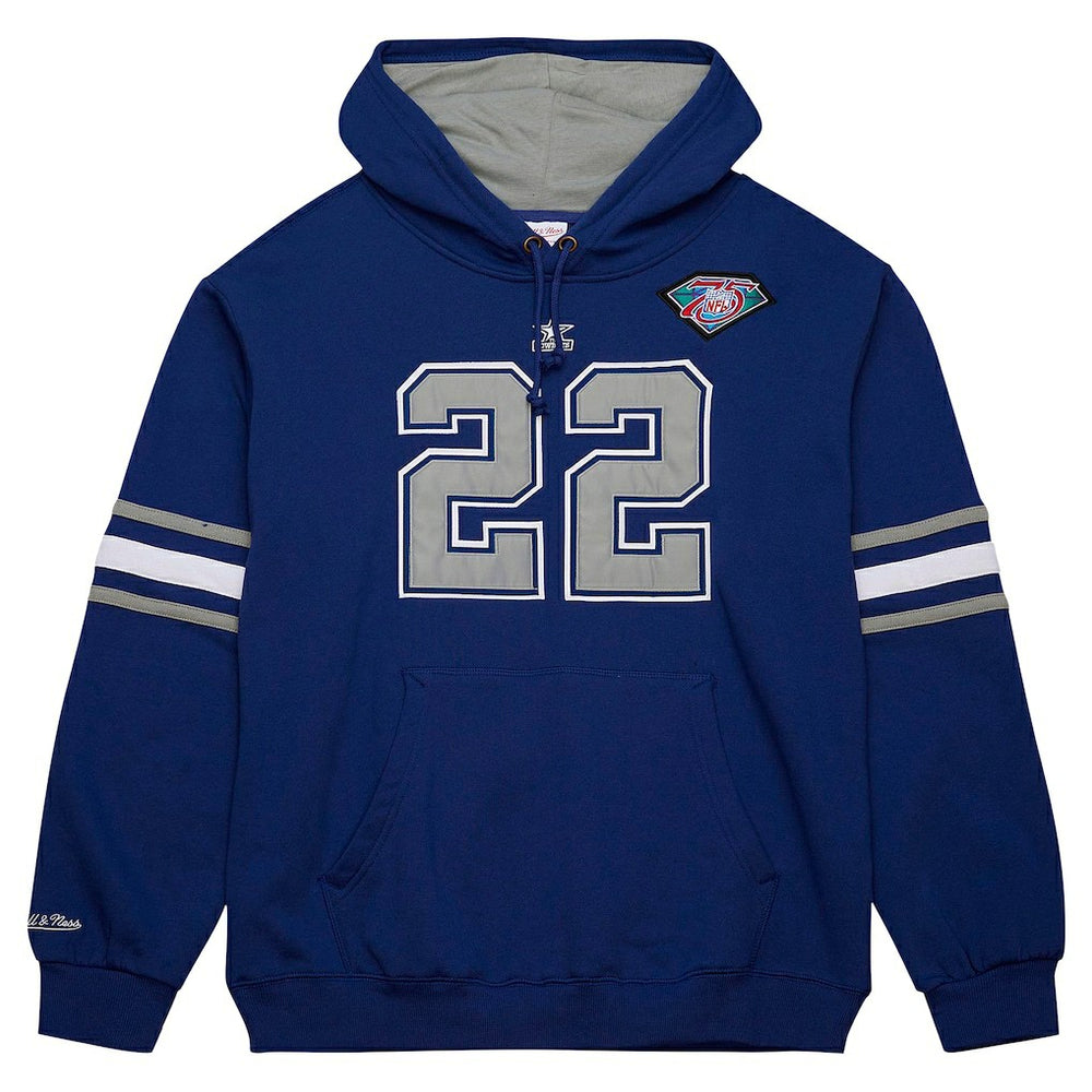 Emmitt Smith Dallas Cowboys Retired Player Name & Number Pullover Hoodie Navy - Mitchell & Ness