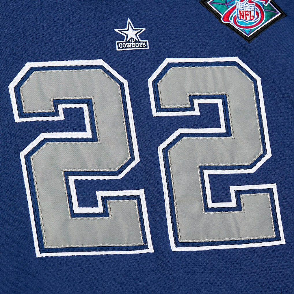 Emmitt Smith Dallas Cowboys Retired Player Name & Number Pullover Hoodie Navy - Mitchell & Ness