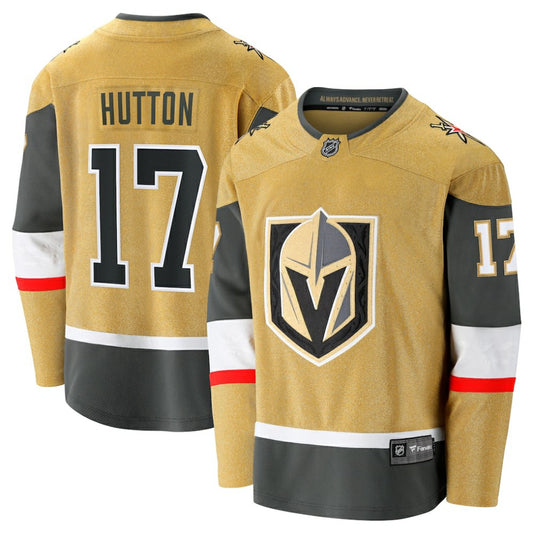 Ben Hutton Vegas Golden Knights Fanatics Home Premier Breakaway Player Jersey - Gold | NHL Jerseys