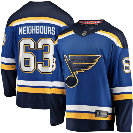 Jake Neighbours St. Louis Blues Fanatics Home Premier Breakaway Player Jersey - Blue | NHL Jerseys