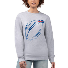 Buffalo Bills G-III 4Her by Carl Banks Women's Football Logo Graphic Fleece Tri-Blend Pullover Sweatshirt Heather Gray - NFL