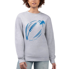 Detroit Lions G-III 4Her by Carl Banks Women's Football Logo Graphic Fleece Tri-Blend Pullover Sweatshirt Heather Gray - NFL