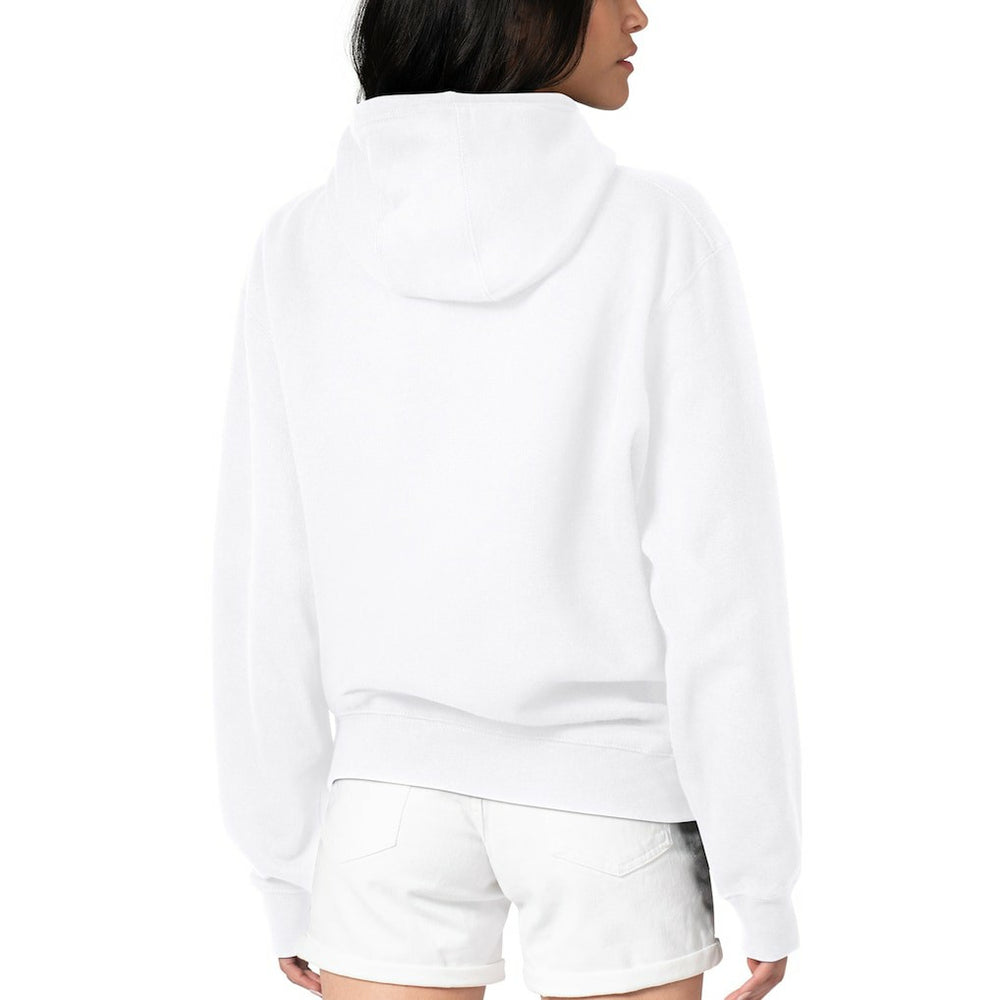 Seattle Seahawks G-III 4Her by Carl Banks Women's Football Logo Fleece Tri-Blend Pullover Hoodie White - NFL