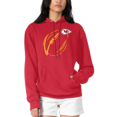 Kansas City Chiefs G-III 4Her by Carl Banks Women's Football Logo Fleece Tri-Blend Pullover Hoodie Red - NFL