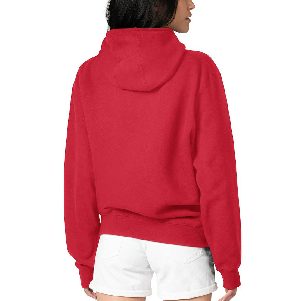 Kansas City Chiefs G-III 4Her by Carl Banks Women's Football Logo Fleece Tri-Blend Pullover Hoodie Red - NFL