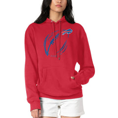 Buffalo Bills G-III 4Her by Carl Banks Women's Football Logo Fleece Tri-Blend Pullover Hoodie Red - NFL