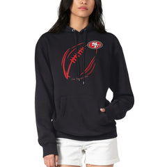 San Francisco 49ers G-III 4Her by Carl Banks Women's Football Logo Fleece Tri-Blend Pullover Hoodie Black - NFL