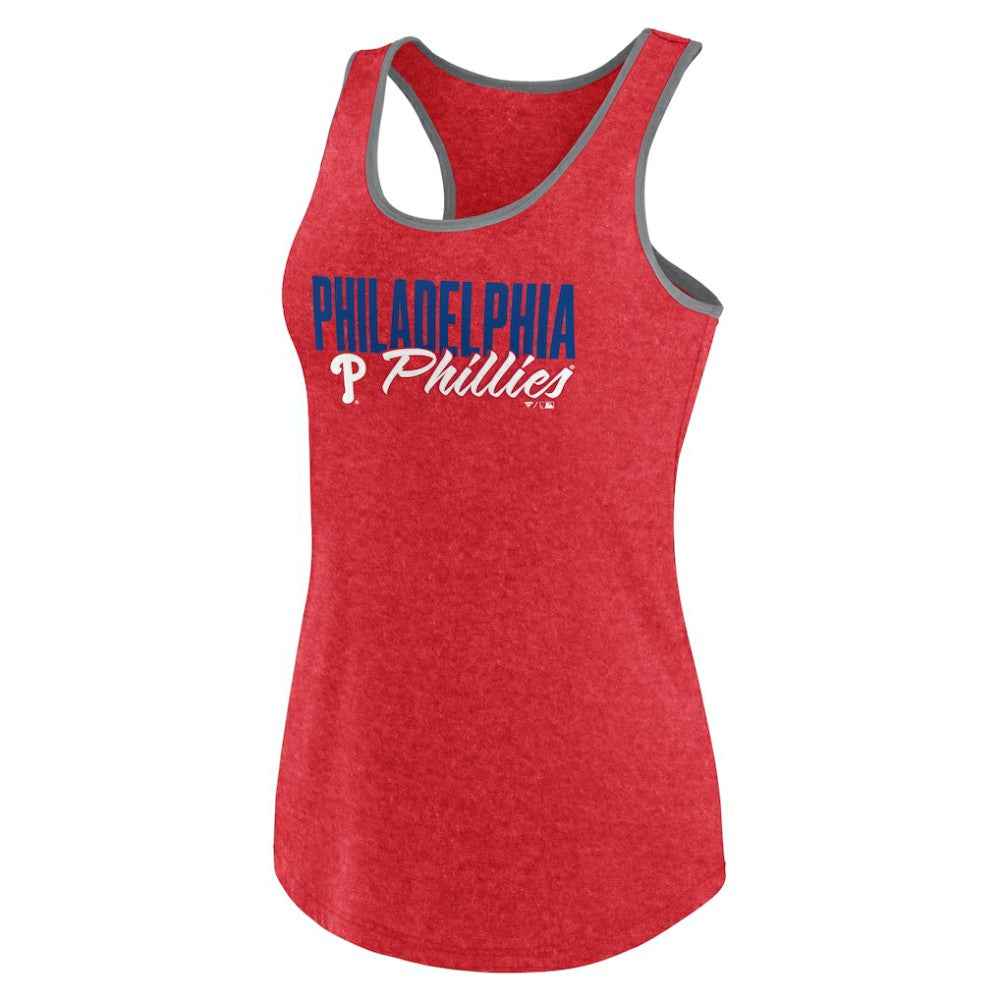 Philadelphia Phillies Profile Women's Plus Size Racerback Tank Top Clearance