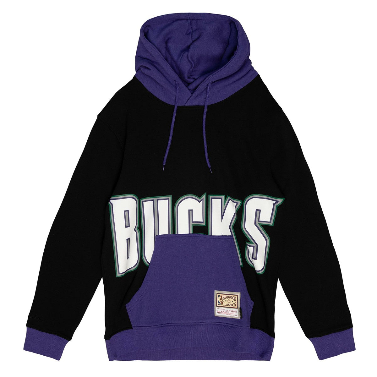 Mitchell & Ness - Milwaukee Bucks Hardwood Classics Big Face 5.0 Pullover Hoodie - Black