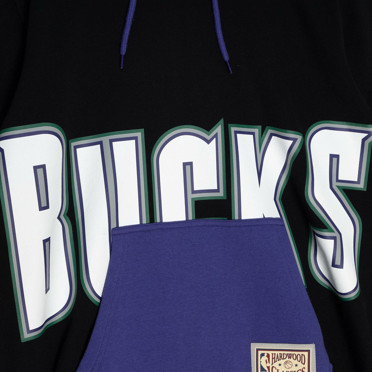 Mitchell & Ness - Milwaukee Bucks Hardwood Classics Big Face 5.0 Pullover Hoodie - Black