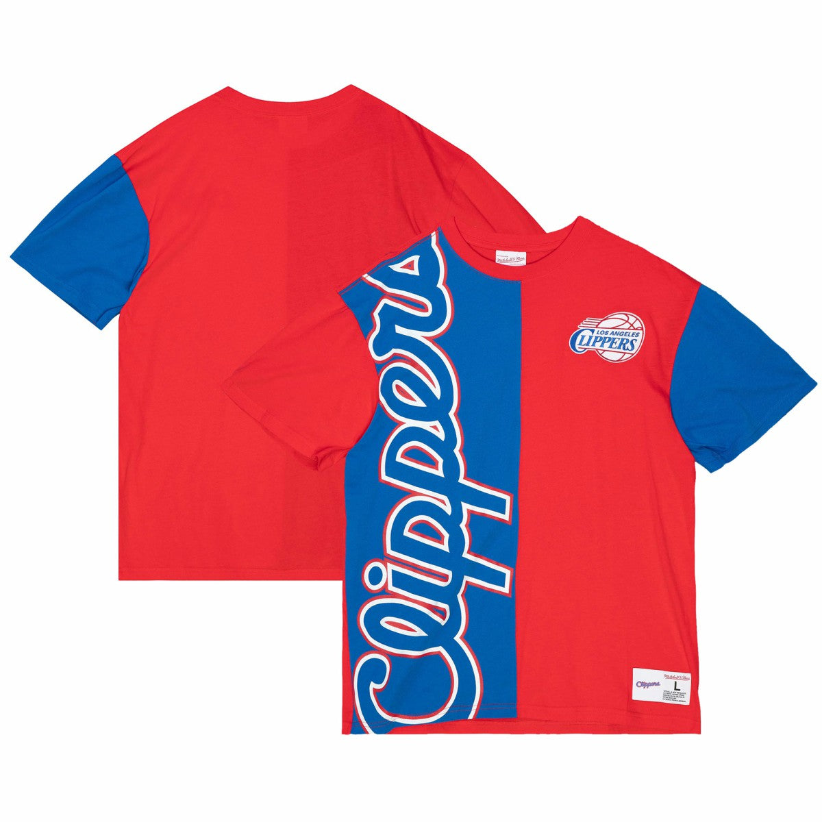 Mitchell & Ness - LA Clippers Play By Play 2.0 T-Shirt - Royal/Red