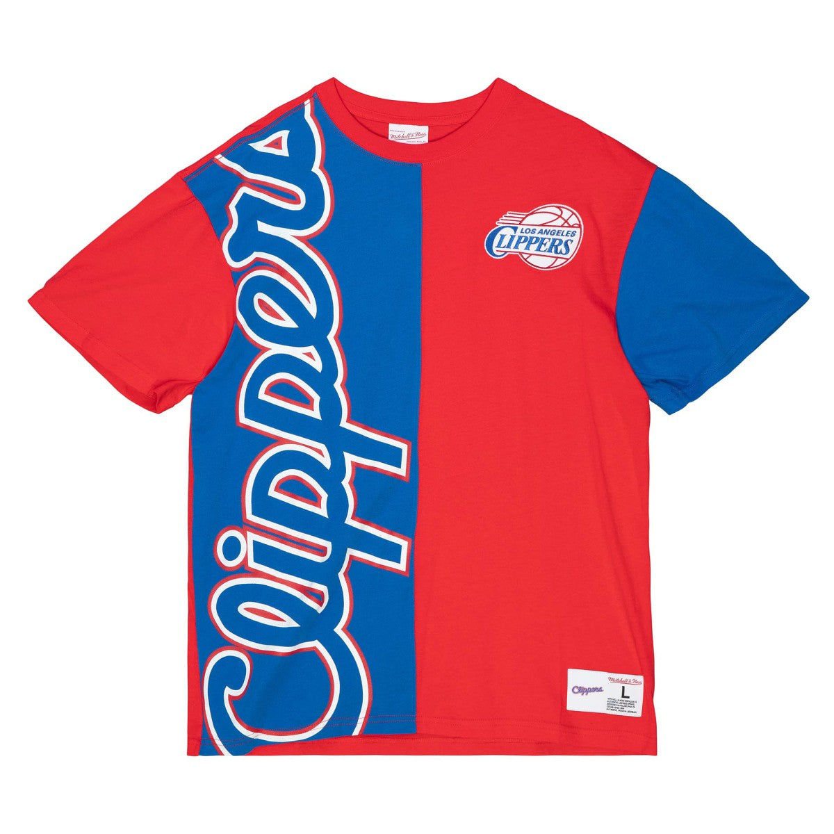 Mitchell & Ness - LA Clippers Play By Play 2.0 T-Shirt - Royal/Red