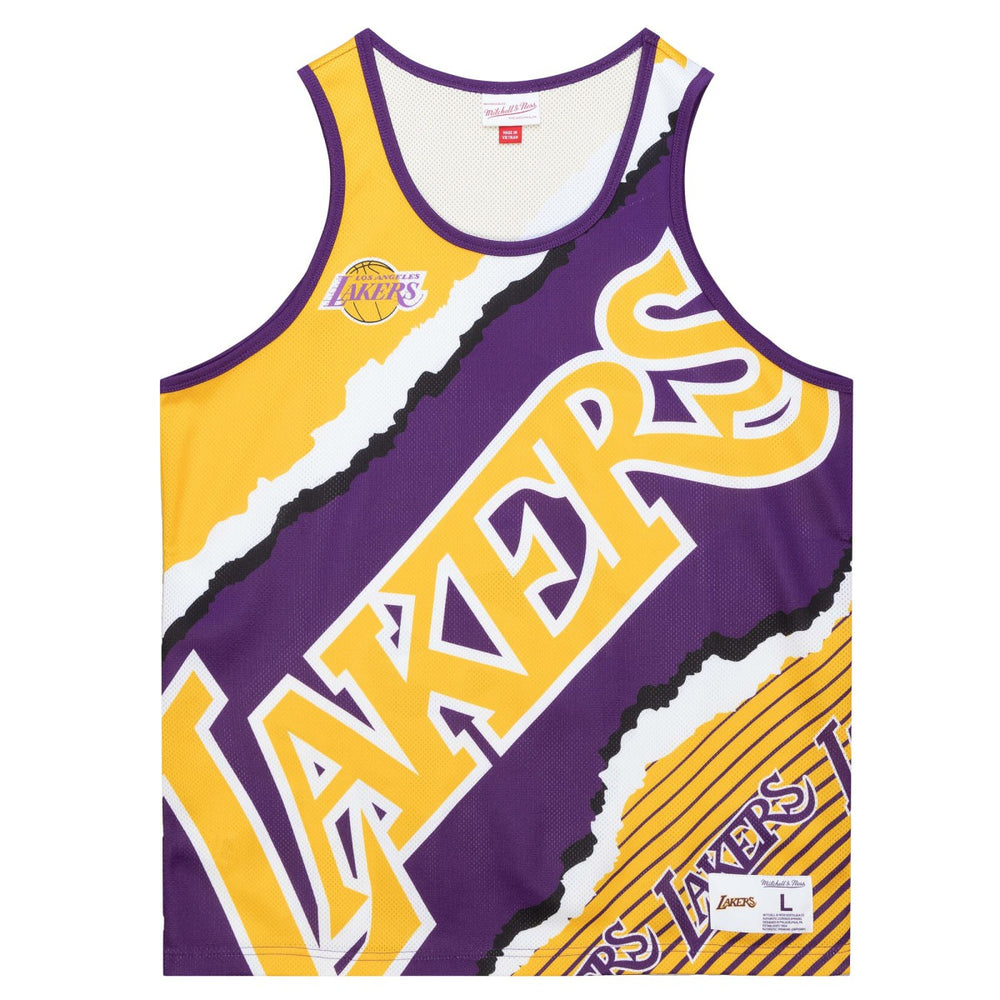 Mitchell & Ness - Los Angeles Lakers Jumbotron 2.0 Sublimated Tank Top - Gold