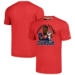 Andre Johnson Houston Texans Homage Caricature Retired Player Tri-Blend T-Shirt Red - NFL