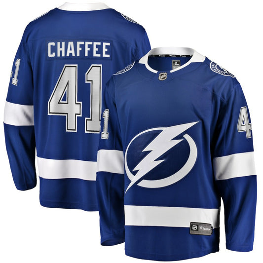 Mitchell Chaffee Tampa Bay Lightning Fanatics Home Premier Breakaway Player Jersey - Blue | NHL Jerseys