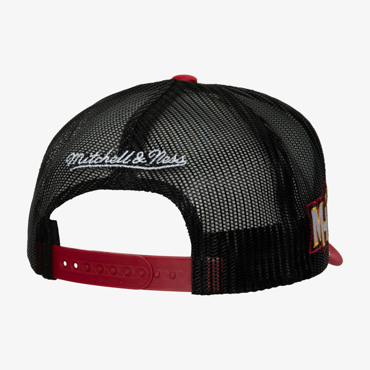 Mitchell & Ness - Miami Heat Hardwood Classics Blocker Foam Front Trucker Adjustable Hat - White