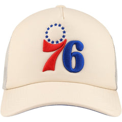 Mitchell & Ness - Philadelphia 76ers Trucker Adjustable Hat - Cream