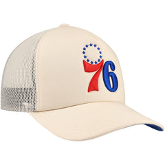 Mitchell & Ness - Philadelphia 76ers Trucker Adjustable Hat - Cream