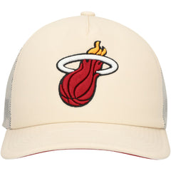 Mitchell & Ness - Miami Heat Trucker Adjustable Hat - Cream