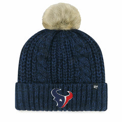 Houston Texans '47 Women's Meeko Cuffed Knit Hat with Pom Navy - 47 brand