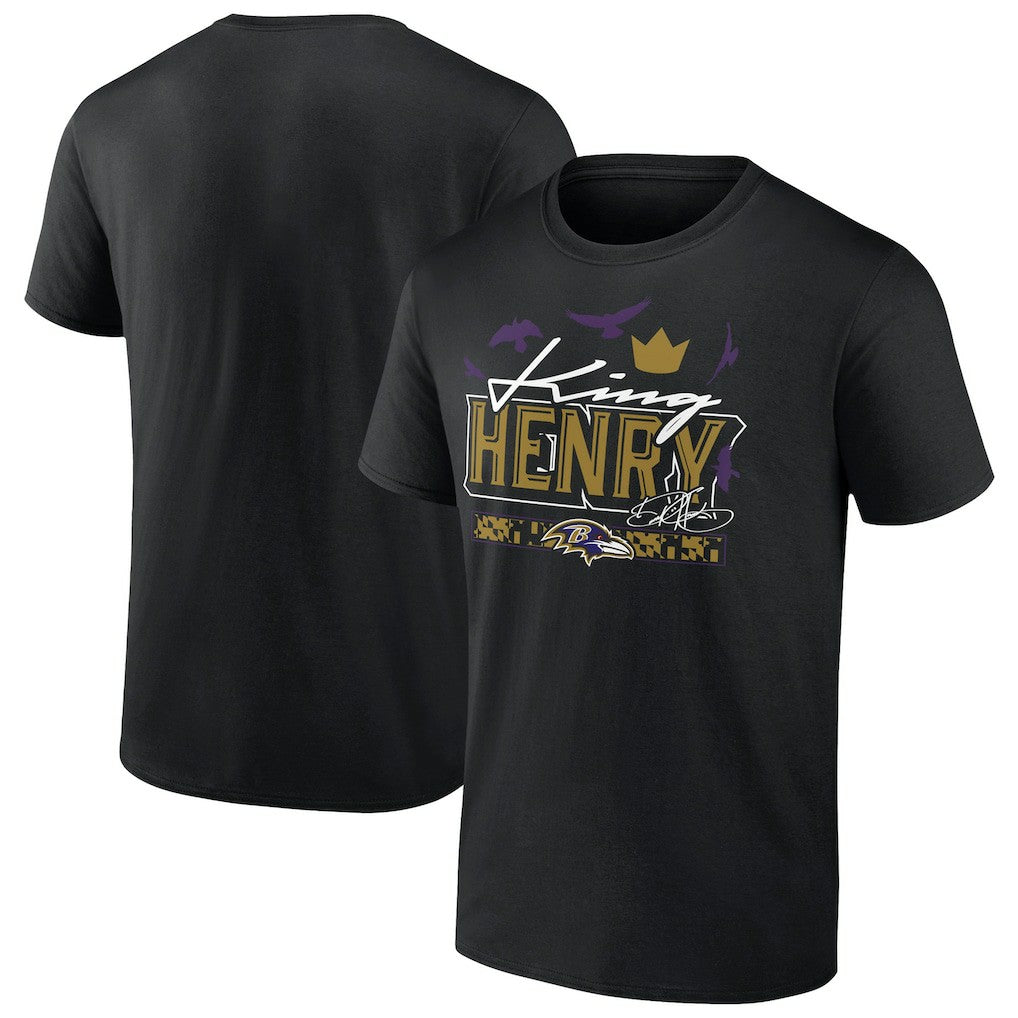 Derrick Henry Baltimore Ravens King Henry's Crown T-Shirt Black - NFL