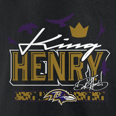 Derrick Henry Baltimore Ravens King Henry's Crown T-Shirt Black - NFL