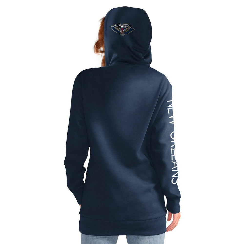 NBA - New Orleans Pelicans G-III 4Her by Carl Banks Women's Base Coach Pullover Hoodie - Navy