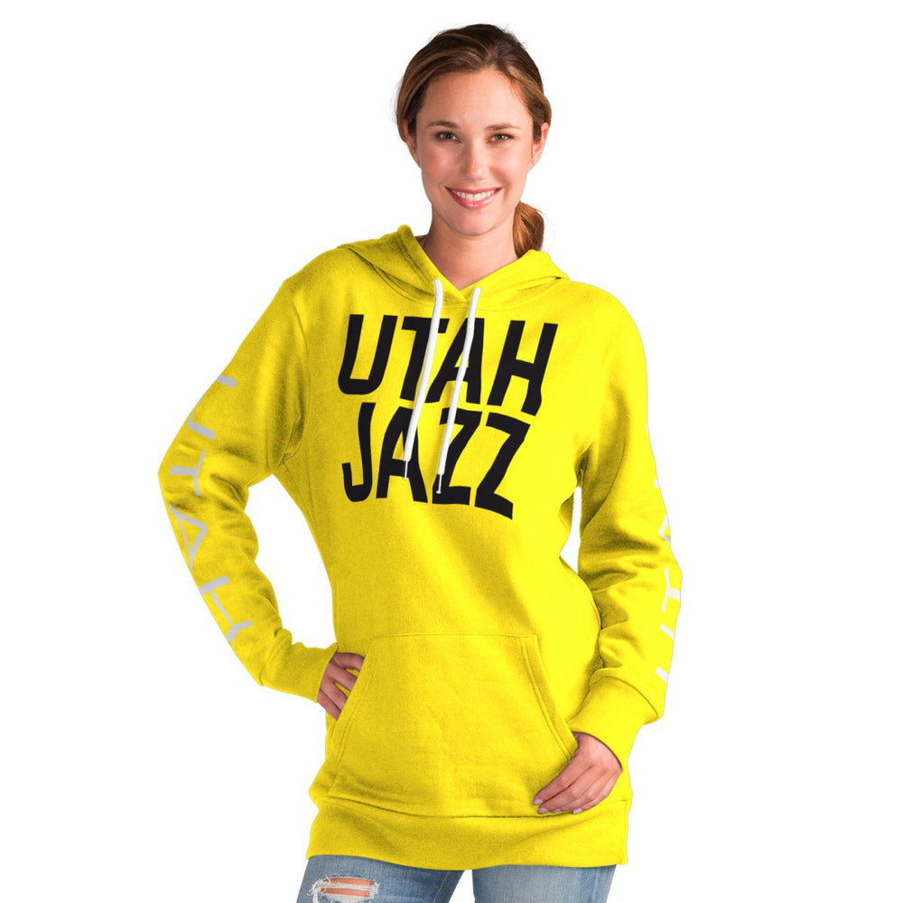 NBA - Utah Jazz G-III 4Her by Carl Banks Women's Base Coach Pullover Hoodie - Gold