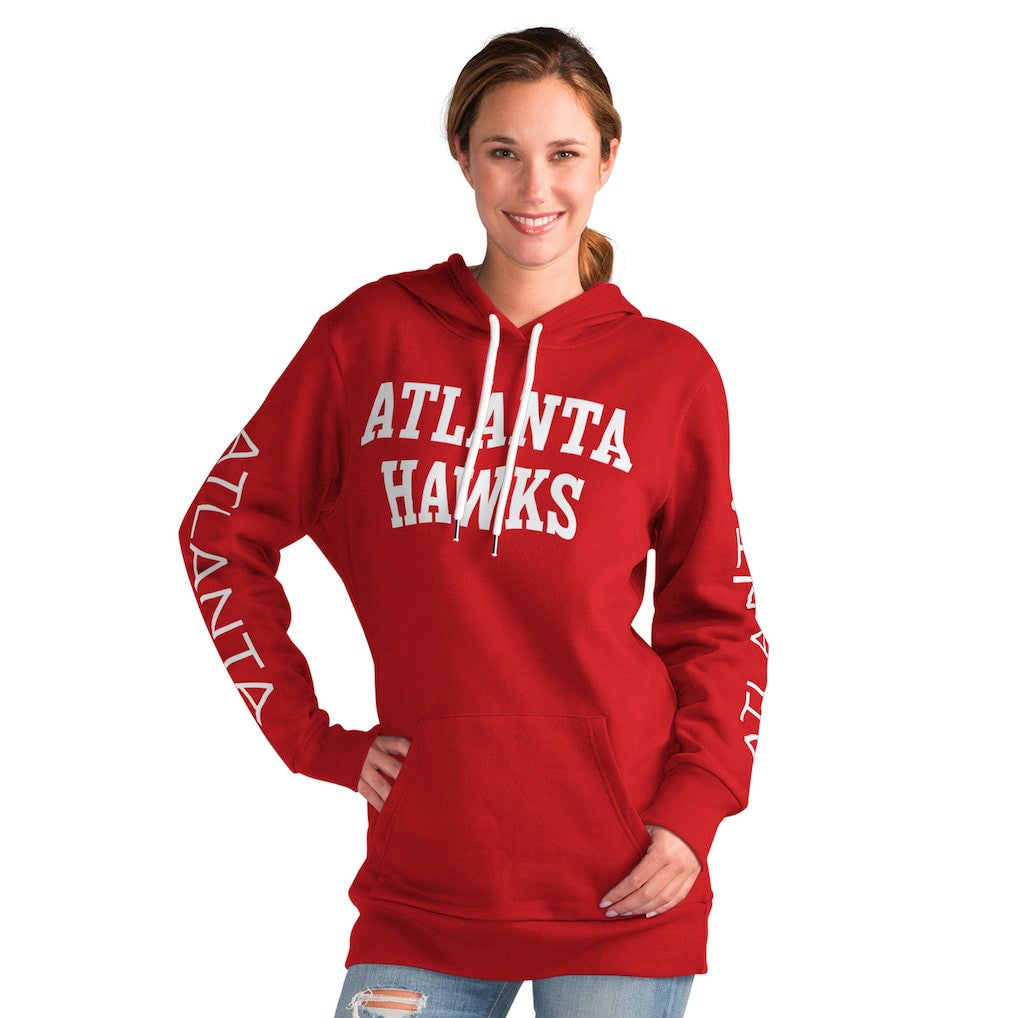 NBA - Atlanta Hawks G-III 4Her by Carl Banks Women's Base Coach Pullover Hoodie - Red