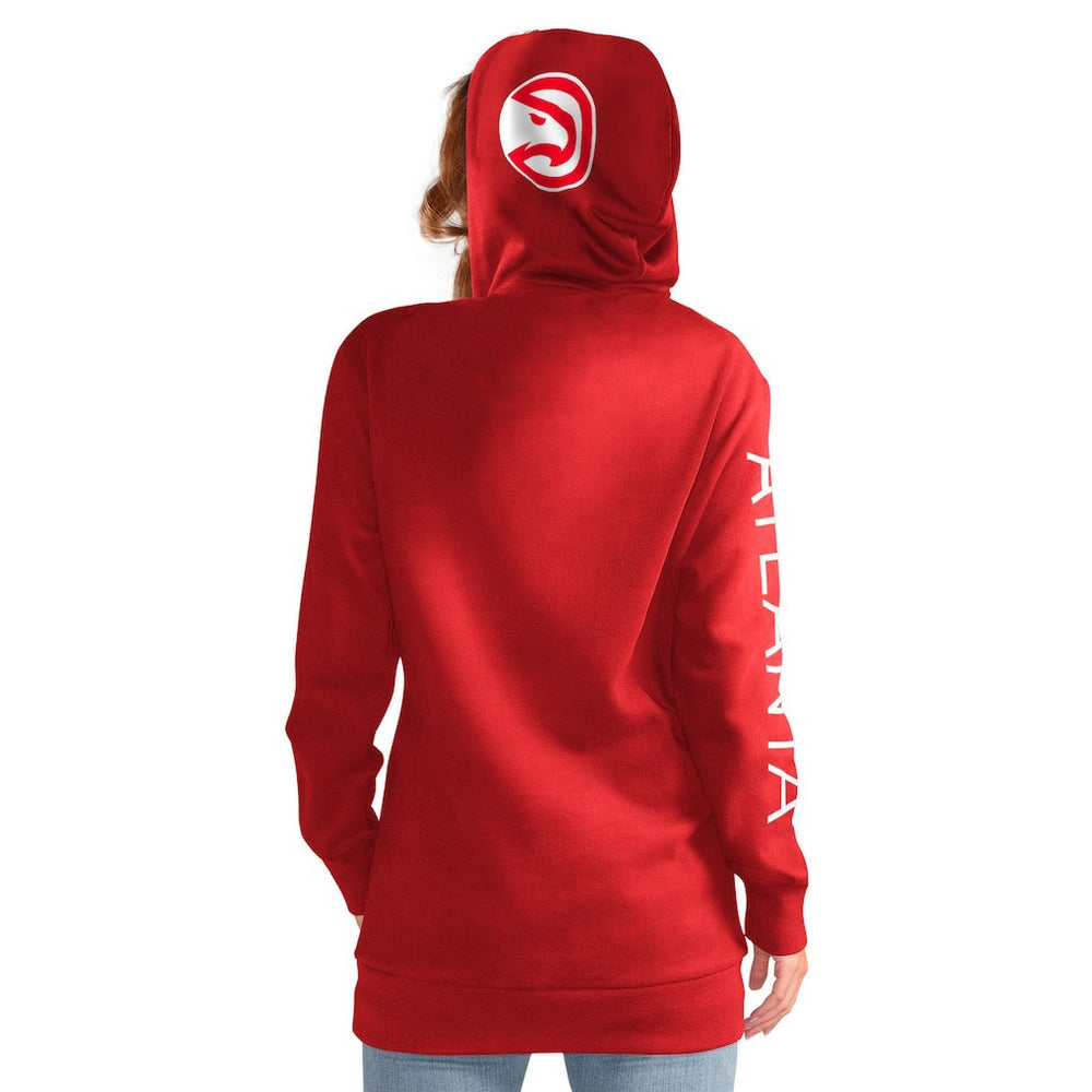 NBA - Atlanta Hawks G-III 4Her by Carl Banks Women's Base Coach Pullover Hoodie - Red