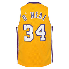 Mitchell & Ness - Shaquille O'Neal Los Angeles Lakers Youth 1999/00 Hardwood Classics Swingman Jersey - Gold