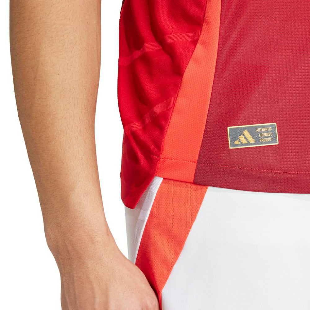Adidas Manchester United 2024/25 Home Patch Jerseys - Red