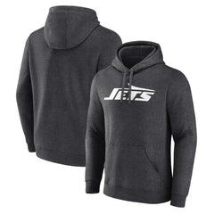 New York Jets Primary Logo Pullover Hoodie Charcoal - Fanatics