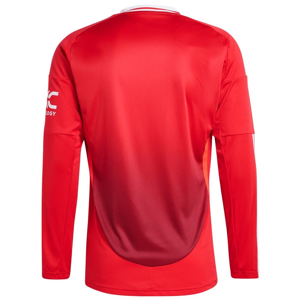 Adidas Manchester United 2024/25 Home Long Sleeve Replica Jerseys - Red