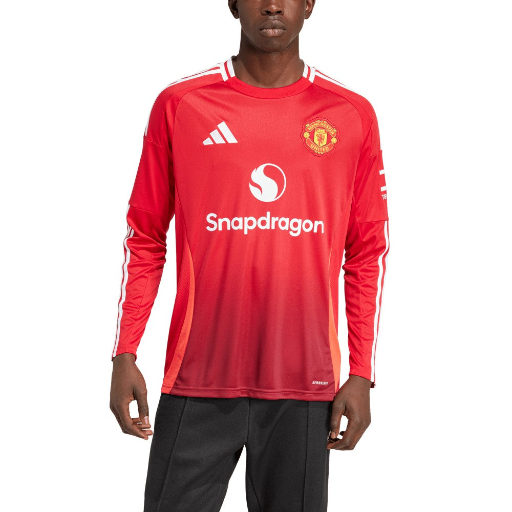 Adidas Manchester United 2024/25 Home Long Sleeve Replica Jerseys - Red