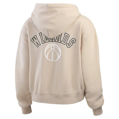 NBA - Washington Wizards WEAR by Erin Andrews Women's Tonal Felt Patch Full-Zip Hoodie - Tan
