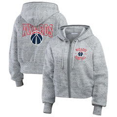 NBA - Washington Wizards WEAR by Erin Andrews Women's Speckled Radiator Full-Zip Hoodie - Heather Gray
