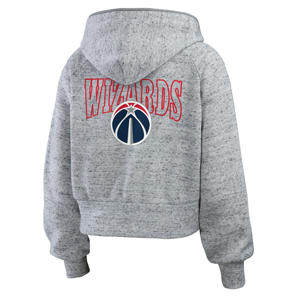 NBA - Washington Wizards WEAR by Erin Andrews Women's Speckled Radiator Full-Zip Hoodie - Heather Gray