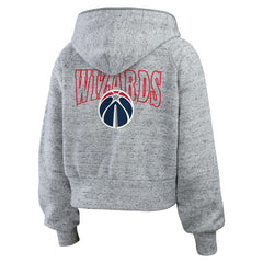 NBA - Washington Wizards WEAR by Erin Andrews Women's Speckled Radiator Full-Zip Hoodie - Heather Gray
