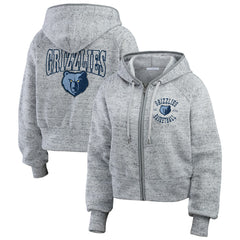 NBA - Memphis Grizzlies WEAR by Erin Andrews Women's Speckled Radiator Full-Zip Hoodie - Heather Gray