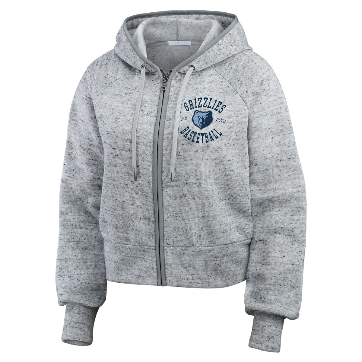 NBA - Memphis Grizzlies WEAR by Erin Andrews Women's Speckled Radiator Full-Zip Hoodie - Heather Gray
