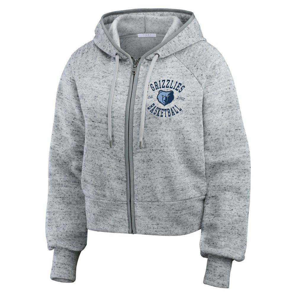 NBA - Memphis Grizzlies WEAR by Erin Andrews Women's Speckled Radiator Full-Zip Hoodie - Heather Gray