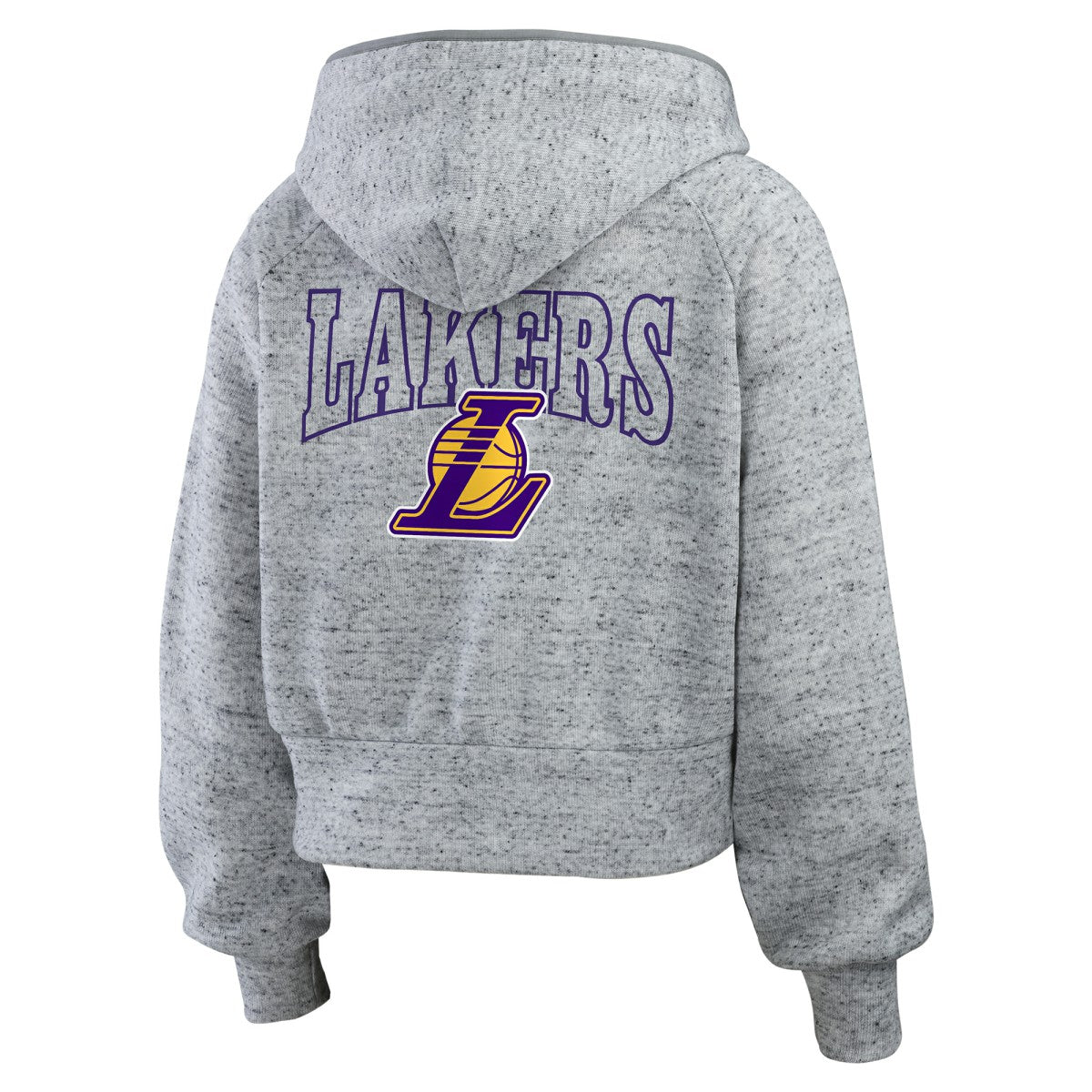 NBA - Los Angeles Lakers WEAR by Erin Andrews Women's Speckled Radiator Full-Zip Hoodie - Heather Gray
