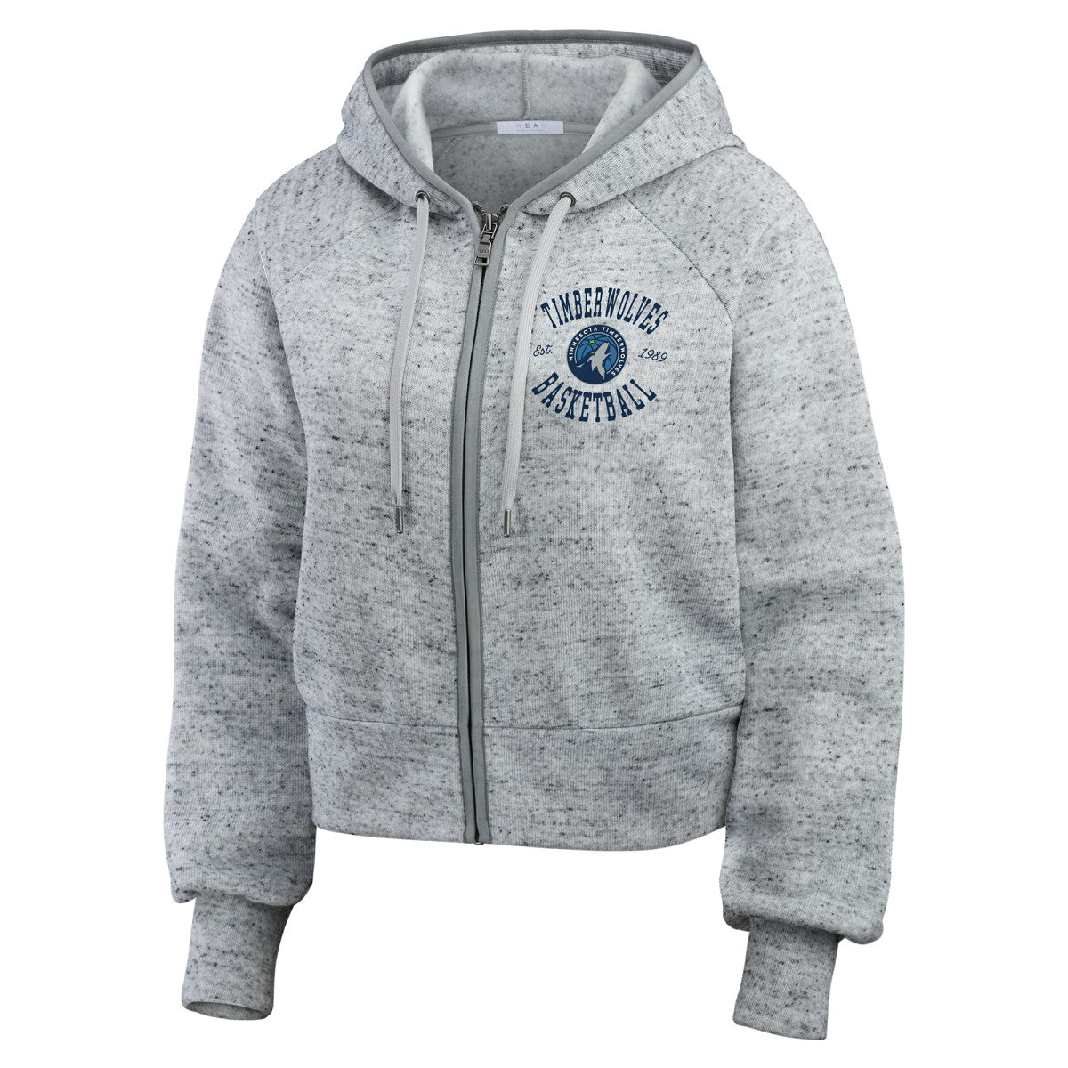 NBA - Minnesota Timberwolves WEAR by Erin Andrews Women's Speckled Radiator Full-Zip Hoodie - Heather Gray