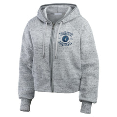 NBA - Minnesota Timberwolves WEAR by Erin Andrews Women's Speckled Radiator Full-Zip Hoodie - Heather Gray