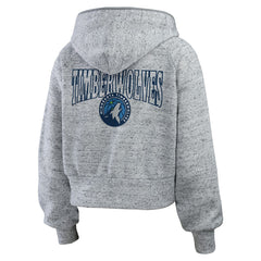NBA - Minnesota Timberwolves WEAR by Erin Andrews Women's Speckled Radiator Full-Zip Hoodie - Heather Gray