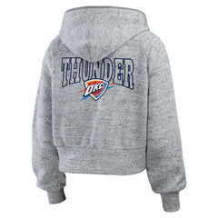NBA - Oklahoma City Thunder WEAR by Erin Andrews Women's Speckled Radiator Full-Zip Hoodie - Heather Gray