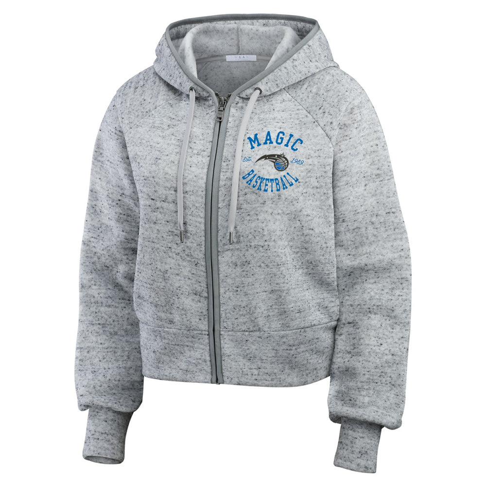 NBA - Orlando Magic WEAR by Erin Andrews Women's Speckled Radiator Full-Zip Hoodie - Heather Gray