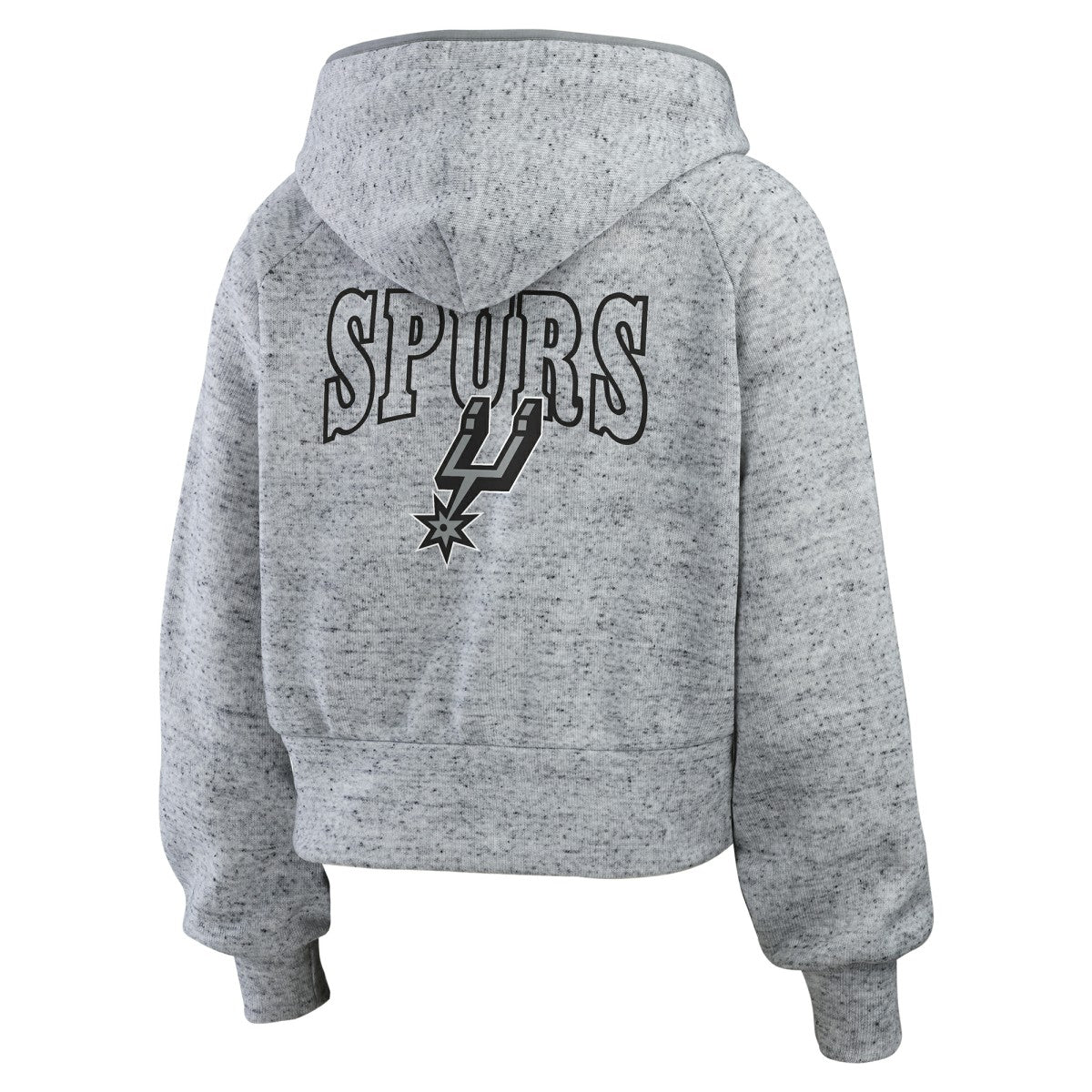 NBA - San Antonio Spurs WEAR by Erin Andrews Women's Speckled Radiator Full-Zip Hoodie - Heather Gray